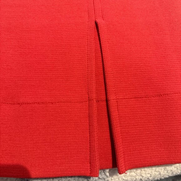 Tory Burch X Bergdorf Goodman Coral/Orange Brown Linen Pleated Mini - Picture 8 of 12